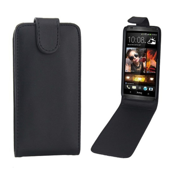 For HTC Desire 601 / Zara Vertical Flip Magnetic Snap Leather Case(Black)