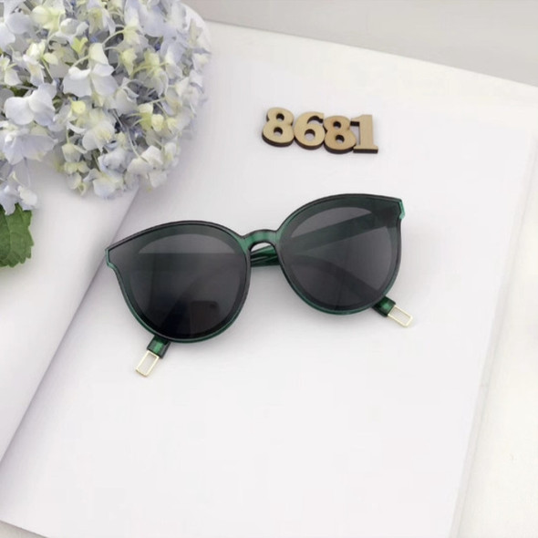 Sunglasses Retro Street Fashion Sun Glasses(Green Frame+Gray)