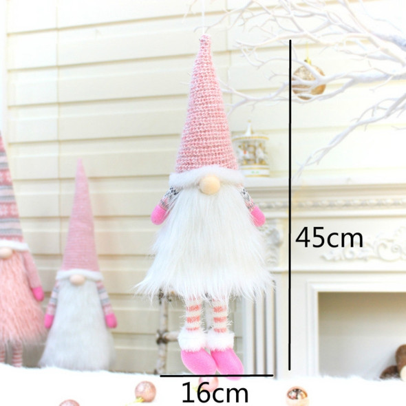 Christmas Faceless Dolls Holiday Decorations Children Gift, Style:32017(White)