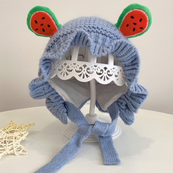 Children Cotton Fruit Shape Woolen Hat Baby Warm Knitted Hat, Size: Free Size(Blue)