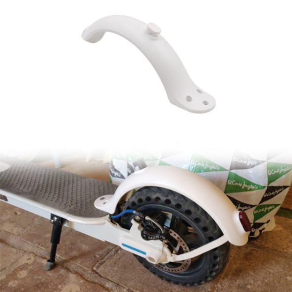 For Xiaomi Mijia M365 Electric Scooter Accessories Rear Wheel Fender with Hook(White)