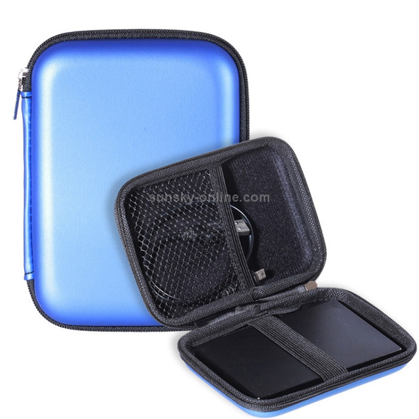 2.5 inch Hard Disk Storage Bag Earphone bag Multi-function Storage Bag, Bag Size: 2.5 inch (Blue)