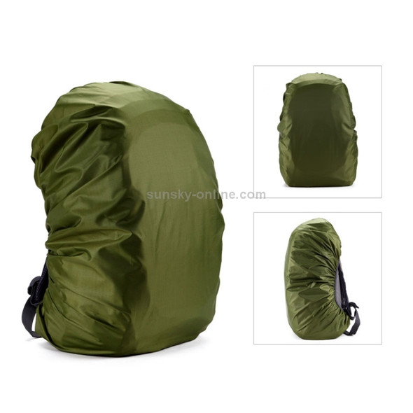 Waterproof Dustproof Backpack Rain Cover Portable Ultralight Outdoor Tools Hiking Protective Cover 35L(Arm Green)