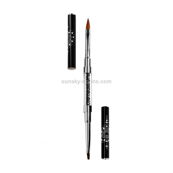 Sequins Nail Art Brush Drawing Carving Pen Design Manicure Tool UV Gel Decoration Tools(Black)