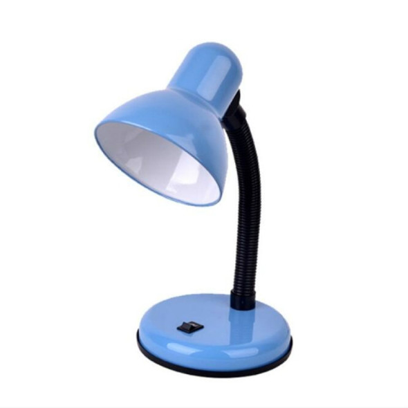 Vintage Iron LED Desk Lamp Push Button Switch Eye Protection Reading Led Light Table Lamps(Blue)