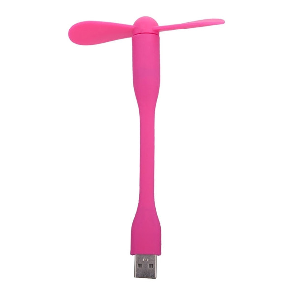Flexible Mini Portable USB Powered 2-Blade USB Fan(Magenta)
