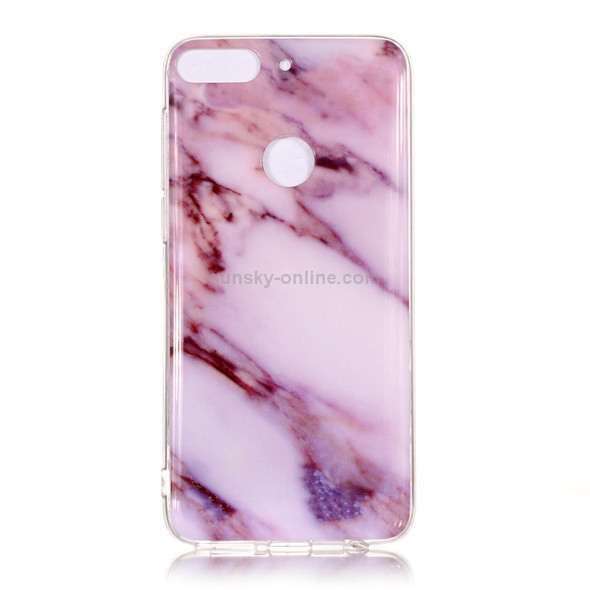 Marble Pattern Soft TPU Case For HTC Desire 12 Plus(Purple)