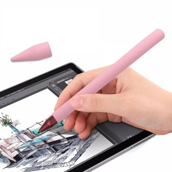 Stylus Pen Silica Gel Protective Case for Microsoft Surface Pro 5 / 6 (Pink)
