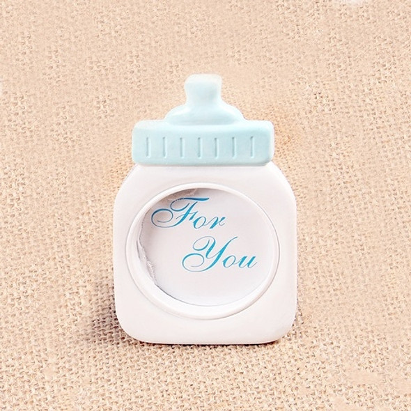 Baby Bottle Shape Plastic Photo Frame Square Photo Frame Decoration Home Decor(Blue)