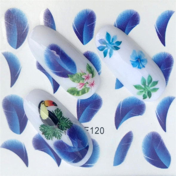 10 PCS Summer Colorful Nail Sticker Water Transfer Nail Decorations(YZW-120)
