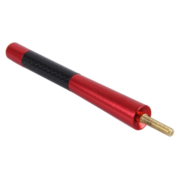 Carbon Fiber Aluminum Short Antenna Polished Universal Screws Base(Big Size)(Red)