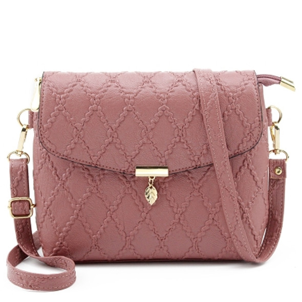 Small Handbags Women Leather Shoulder Mini Crossbody Bag Long Strap Clutch(Pink)