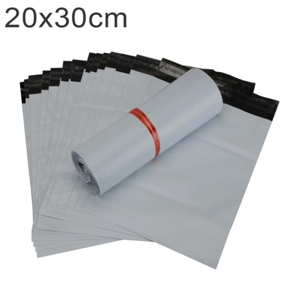 100 PCS / Roll Thick Express Bag Packaging Bag Waterproof Plastic Bag, Size: 20x30cm(Silver)