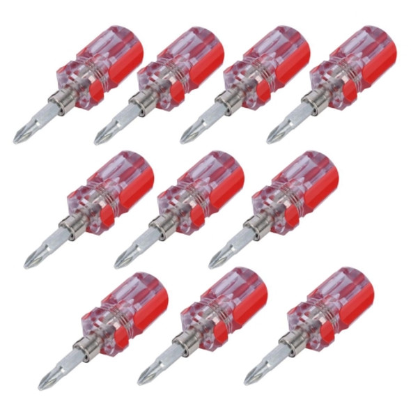 10 PCS Mini Eleven-Shaped Dual-Use Screwdriver With Transparent Crystal Handle(Crystal Dual-use Robe)