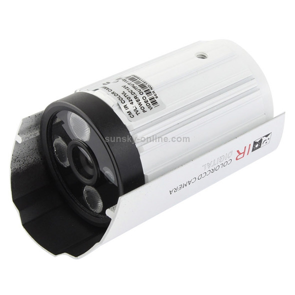 CMOS 420TVL 6mm Lens Metal Material Array LED Color Infrared Camera with 3 LED, IR Distance: 20m
