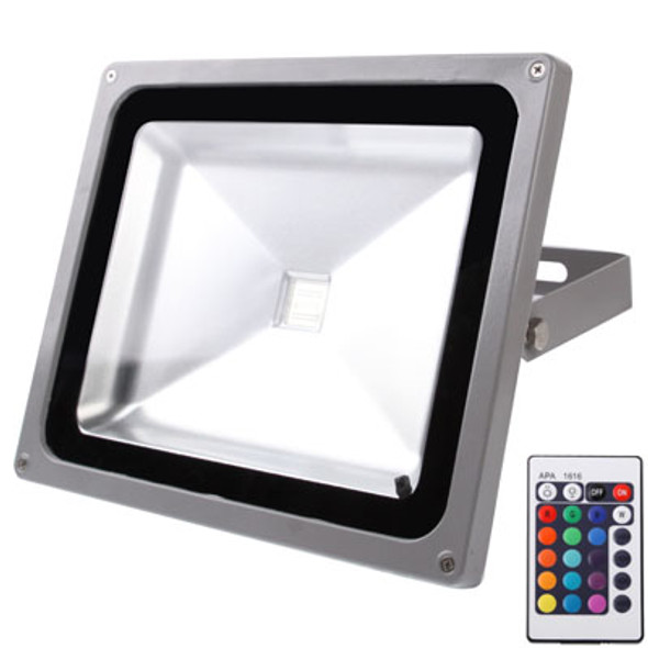 50W Waterproof Floodlight , RGB LED Lamp with Remote Control, AC 85-265V