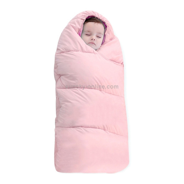 Baby Sleeping Bag Thickened Warm Newborn Quilt, Size:90cm, for 1-2 Years Old (Pink)