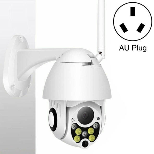 IP-CP05 3.0 Million Pixels WiFi Wireless Surveillance Camera HD PTZ Home Security Outdoor Waterproof Network Dome Camera, Support Night Vision & Motion Detection & TF Card, AU Plug