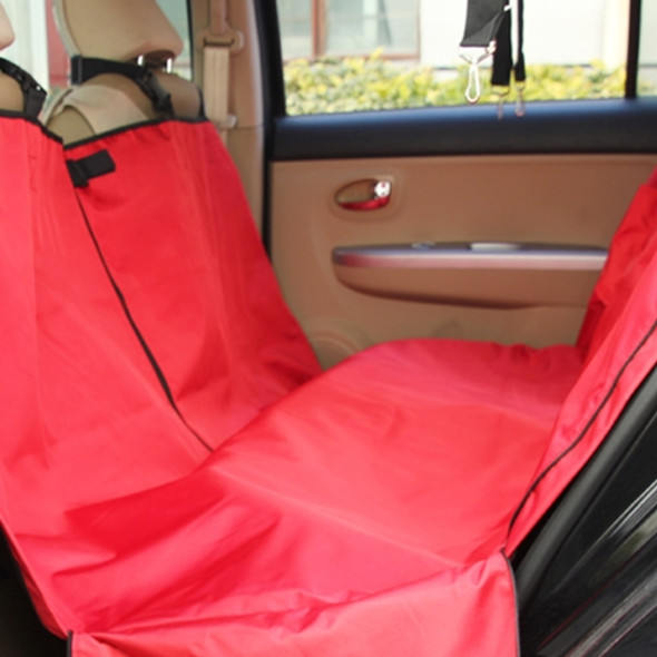 Nonslip Folding Car Rear Back Seat Cover Pet Cat Dog Cushion Mat, Size: 154 x 140 x 42 cm (Red)