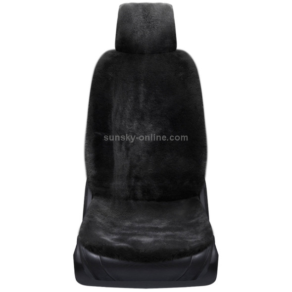 Car Winter Plush Front Seat Cushion (Black)