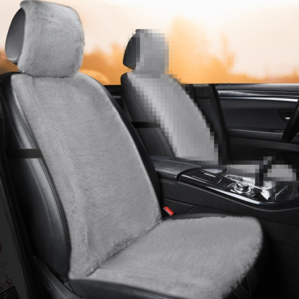 Car Winter Plush Front Seat Cushion (Grey)