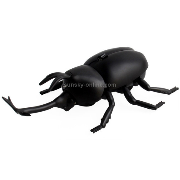 9996 Infrared Sensor Remote Control Simulated Beetle Creative Children Electric Tricky Toy Model (Black)