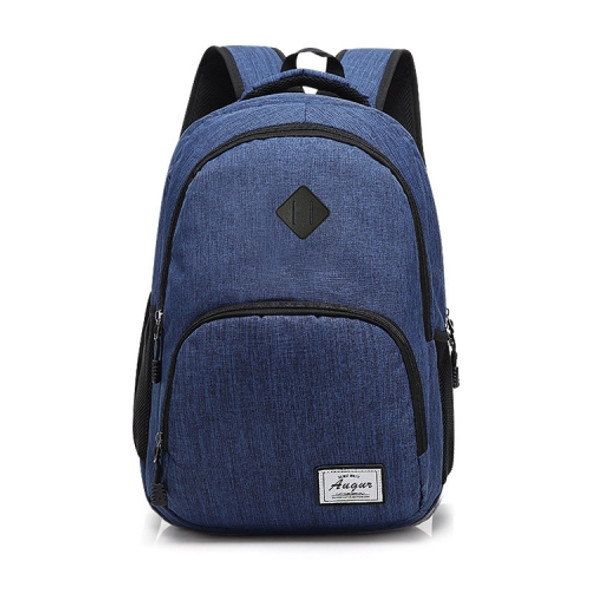 AUGUR 966 Retro Casual Oxford Cloth Backpack Shoulders Laptop Bag(Blue)