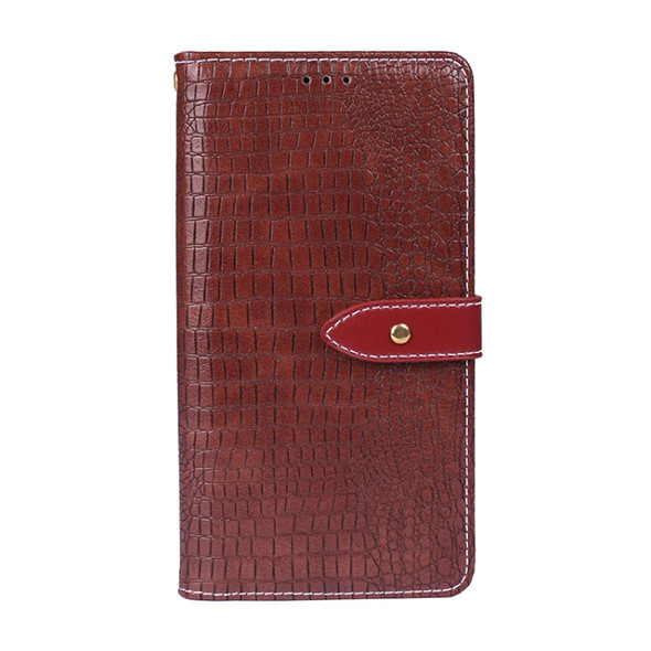 For HTC Desire 19 Plus idewei Crocodile Texture Horizontal Flip Leather Case with Holder & Card Slots & Wallet(Wine Red)