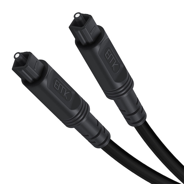25m EMK OD4.0mm Square Port to Square Port Digital Audio Speaker Optical Fiber Connecting Cable(Black)