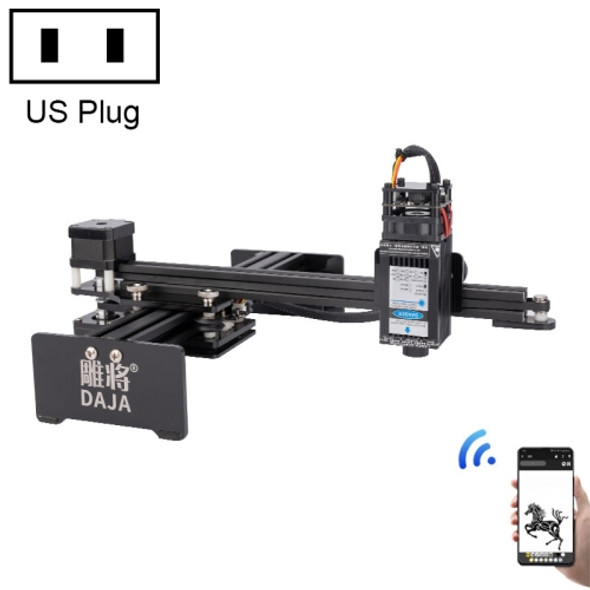 DAJA D2 7W 7000mW 17x20cm Engraving Area 360 Degrees Rotation Laser Engraver Carving Machine, US Plug