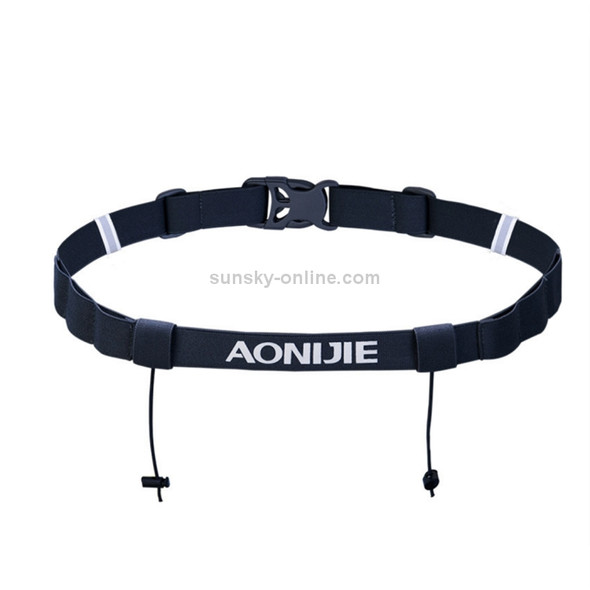 AONIJIE Unisex Marathon Running Race Number Belt with Holder Belt(Black)