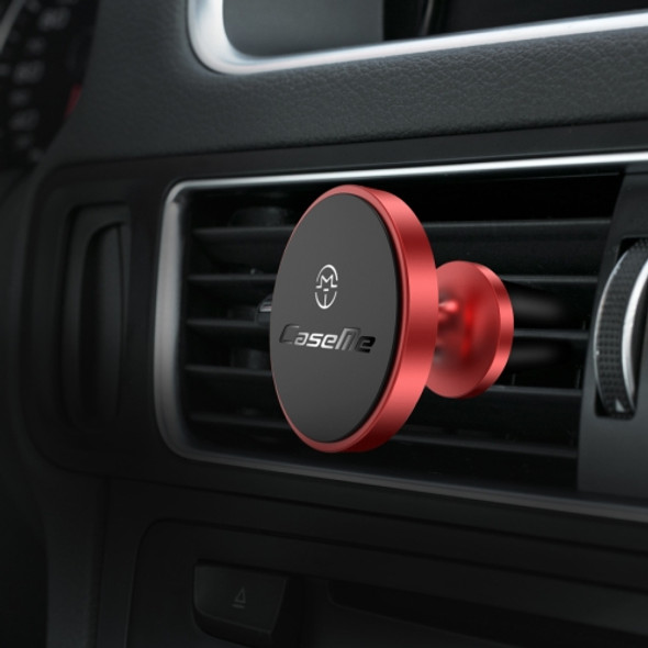 CaseMe Universal 360 Degree Rotation Magnetic Car Air Outlet Vent Mount Phone Holder, For iPhone, Galaxy, Sony, Lenovo, HTC, Huawei, and other Smartphones (Red)