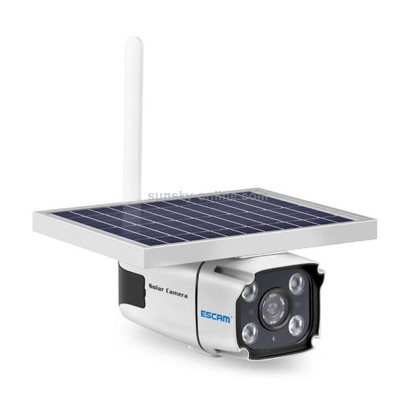 ESCAM QF460 HD 1080P IP67 Waterproof 4G Solar Panel WiFi IP Camera, Support Night Vision / TF Card, US Plug