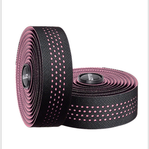 ZTTO Road Bike Handle Bar Tape Non-slip Anti-Vibration PU Leather Breathable Wear-resisting(Pink)