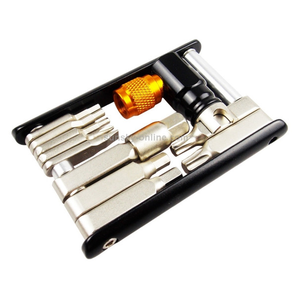 BIKERSAY BT037 14 in 1 Folding Screwdriver Hexagon Wrench Allen Key CO2 Gas Nozzle Tool Kits