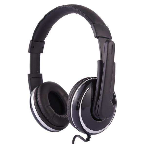 OVLENG Q6 Stereo Headset with Mic & Volume Control Key for Computer, Cable Length: 2m(Black)
