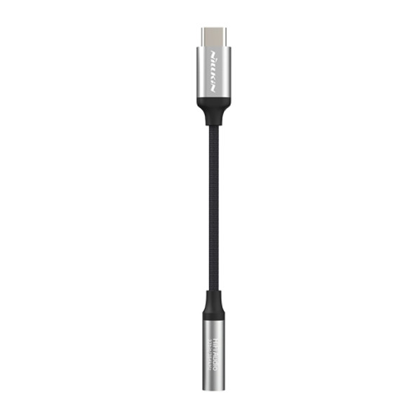 NILLKIN USB-C / Type-C to 3.5mm Audio Adapter, Length: about 11.3cm (Silver)