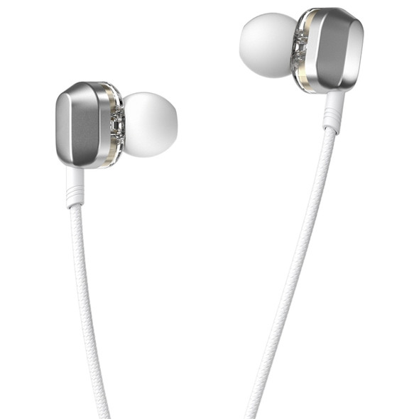 WK Y9 Type-C Interface In-Ear Double Moving Coil HIFI Stereo Wired Earphone (White)