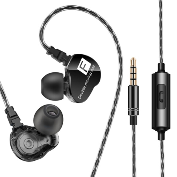 QKZ CK9 HiFi In-ear Four Unit Sports Music Headphones (Black)