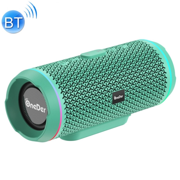 Oneder V10 Bluetooth 5.0 Color Dual LED lights, TWS Connection Function, 10W Stereo CD Quality，Support TF Card & USB Drive & AUX & FM(Green)