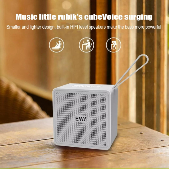 EWA A105 High Hidelity Bluetooth Speaker, Small Size High  Power Bass, TWS Bluetooth Technology Support TF(Rose Gold)