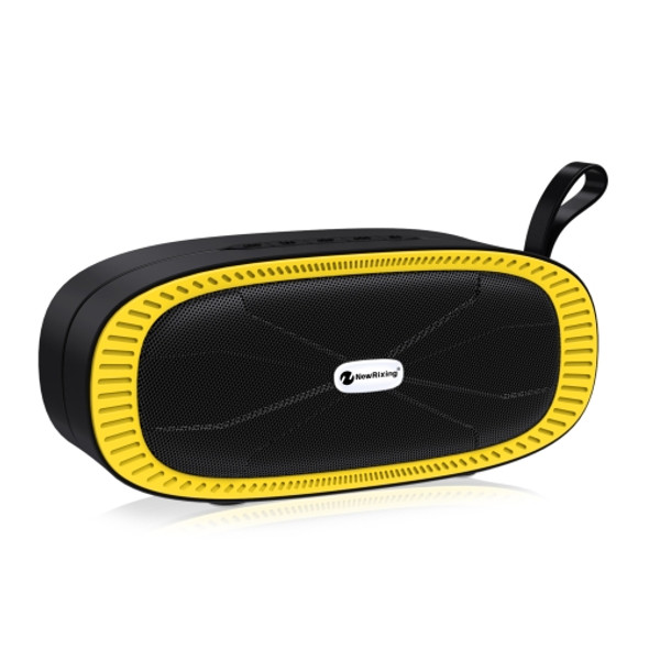 New Rixing NR4022 Portable Stereo Surround Soundbar Bluetooth Speaker with Microphone, Support TF Card FM(Yellow)