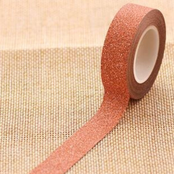 Flash Washi Sticky Paper Tape Label DIY Decorative Tape, Length: 10m(Orange)