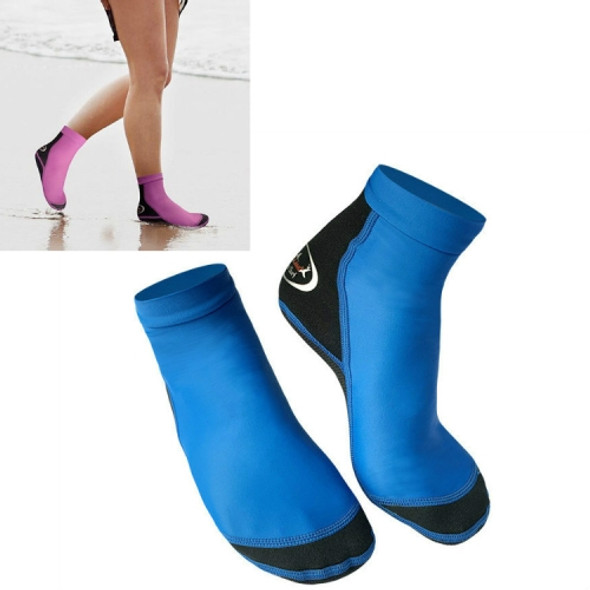 DIVE & SAIL 1.5mm Neoprene + Nylon Snorkeling Socks Diving Socks Anti-slip Anti-scratch Beach Socks, Size:M  (36-38)(Men Blue)