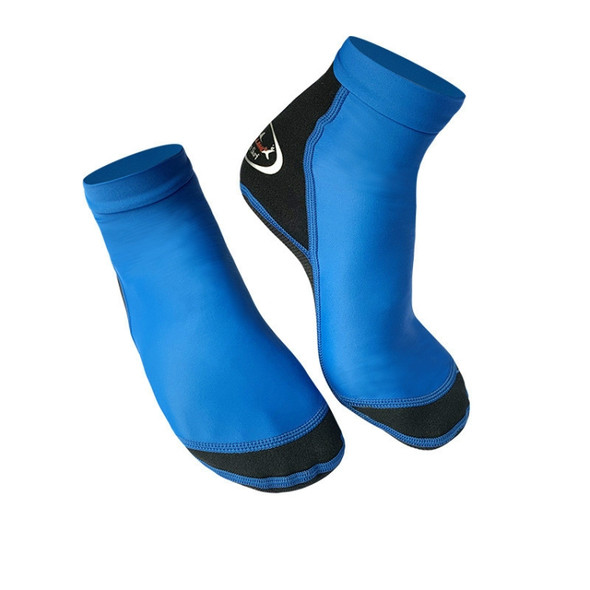 DIVE & SAIL 1.5mm Neoprene + Nylon Snorkeling Socks Diving Socks Anti-slip Anti-scratch Beach Socks, Size:M  (36-38)(Men Blue)