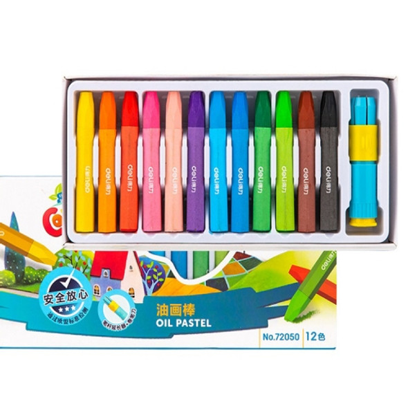4 PCS Deli Children Painting Oil Painting Stick 12 Colors / 18 Colors / 24 Colors / 36 Colors Not Dirty Hand Art Crayon Brush, Style:12 Colors