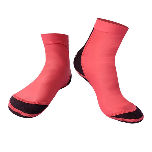 DIVE & SAIL 1.5mm Neoprene + Nylon Snorkeling Socks Diving Socks Anti-slip Anti-scratch Beach Socks, Size:L (39-42)(Women Red)