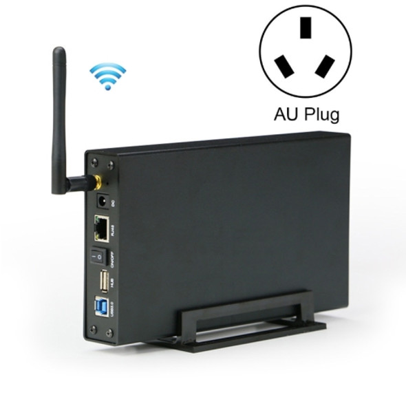 Blueendless 3.5 inch Mobile Hard Disk Box WIFI Wireless NAS Private Cloud Storage( AU Plug)