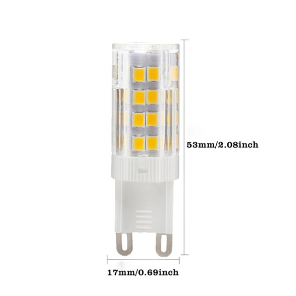 10 PCS YWXLight G9 5W 2835SMD 51LEDs Ceramics Light LED Corn Light Bi-pin Lights, AC 220-240V (Warm White)