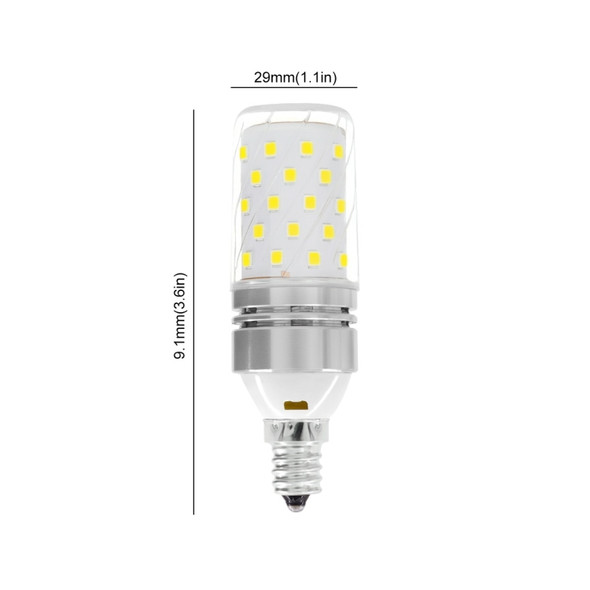 YWXLight E12 LED Bulbs, 8W LED Candelabra Bulb 70 Watt Equivalent, 700lm, Decorative Candle Base E27 Corn Non-Dimmable LED Chandelier Bulbs LED Lamp 4PCS (Cold white)